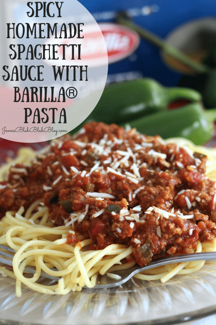 Spicy Homemade Spaghetti Sauce with Barilla® Pasta