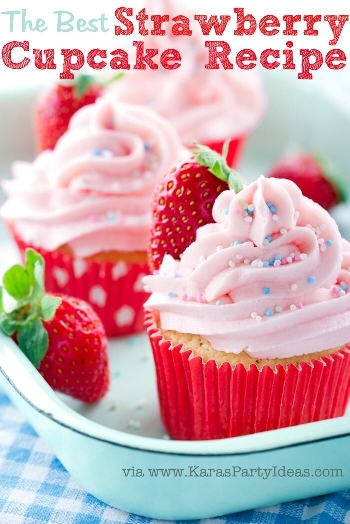 strawberry cupcake recipes with buttercream frosting