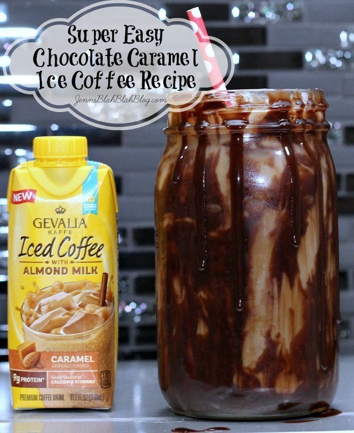 Super Easy Chocolate Caramel Ice Coffee Recipe yummy