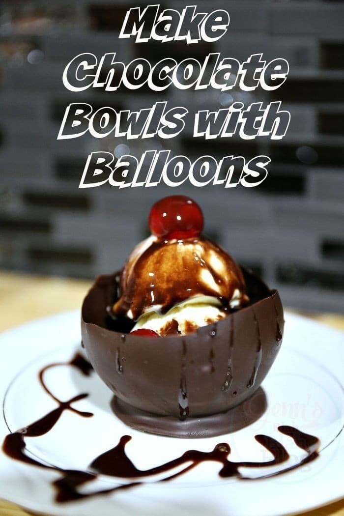 Chocolate Bowls with Balloons