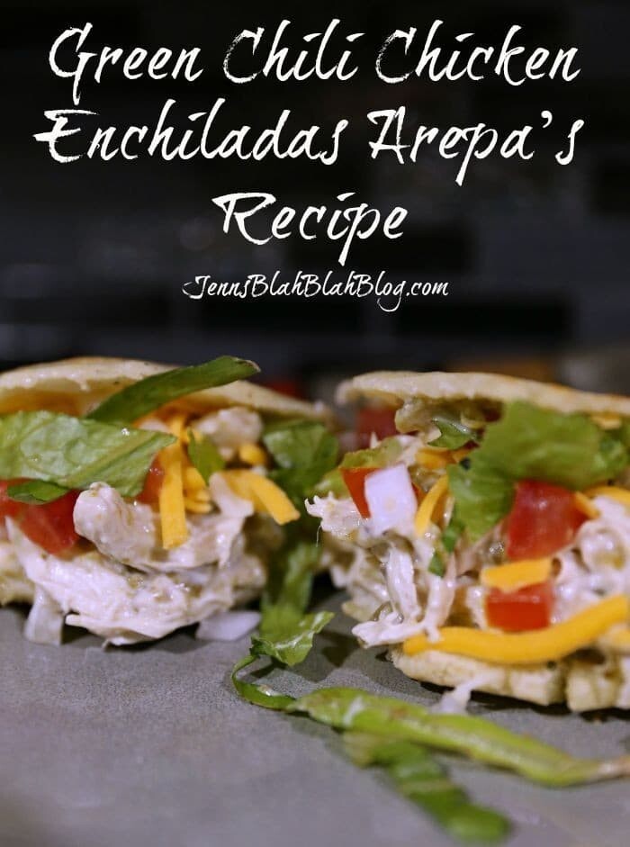 Green Chili Chicken Enchiladas Arepa sandwich recipes