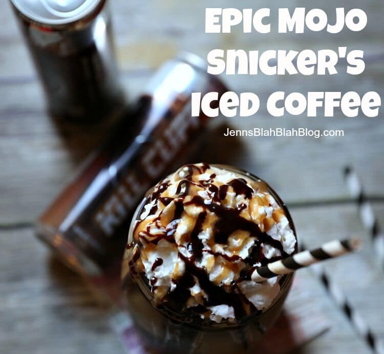 Epic Mojo Snickers Iced Coffee Recipe | www.jennsblahblahblog.com | @jenblahblahblog