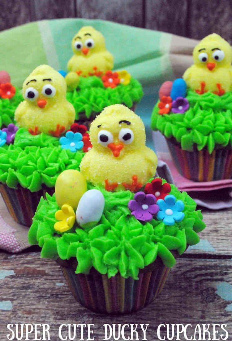 Cute Easter Ducky Cupcake Recipe