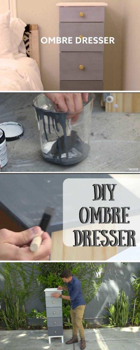 Easy DIY Ombre Dresser