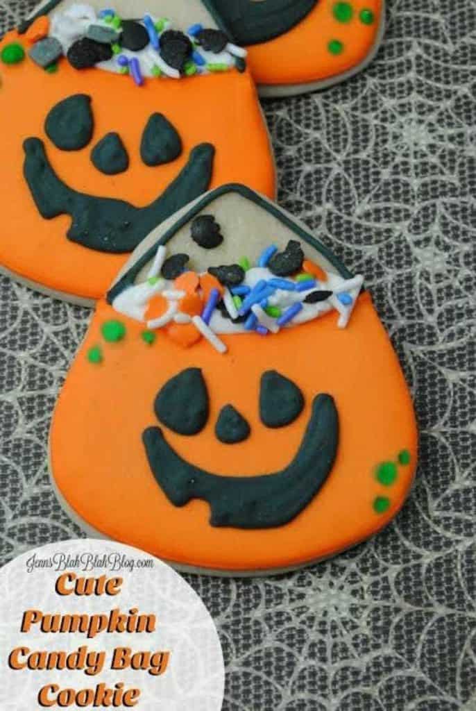 Cute Pumpkin Cookie Bag Cookies