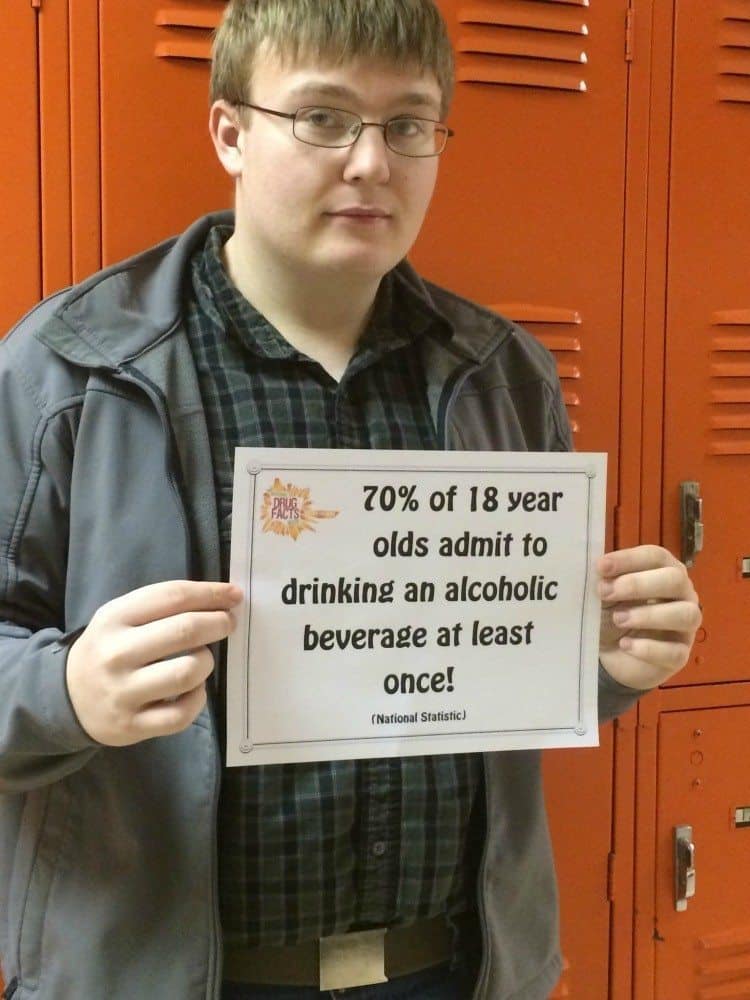 70 percent of 18 year olds admit to drinking an alcoholic beverage at least once
