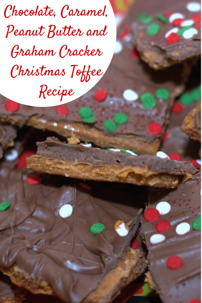 Chocolate, Caramel, Peanut Butter and Graham Cracker Christmas Toffee Recipe