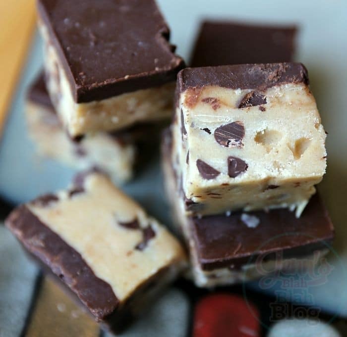 no bake Peanut Butter Chocolate Chip Cookie Dough Bars 1