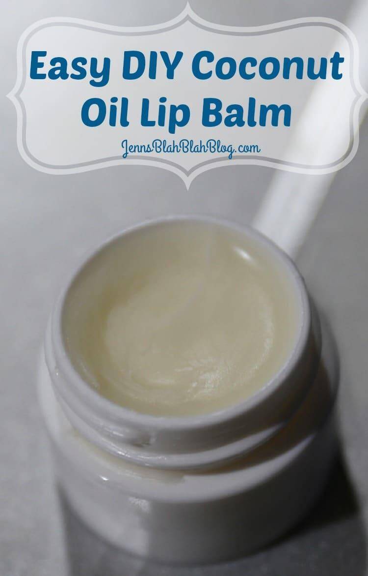 super easy diy coconut oil lip balm | jenns blah blah blog