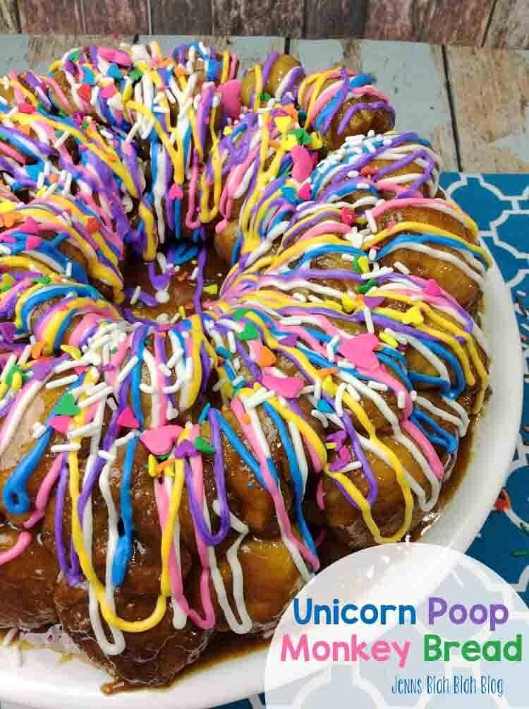 Unicorn Poop Monkey Bread