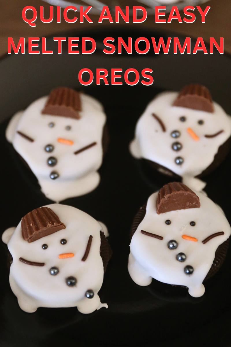 Oreo Melted Snowman Cookies