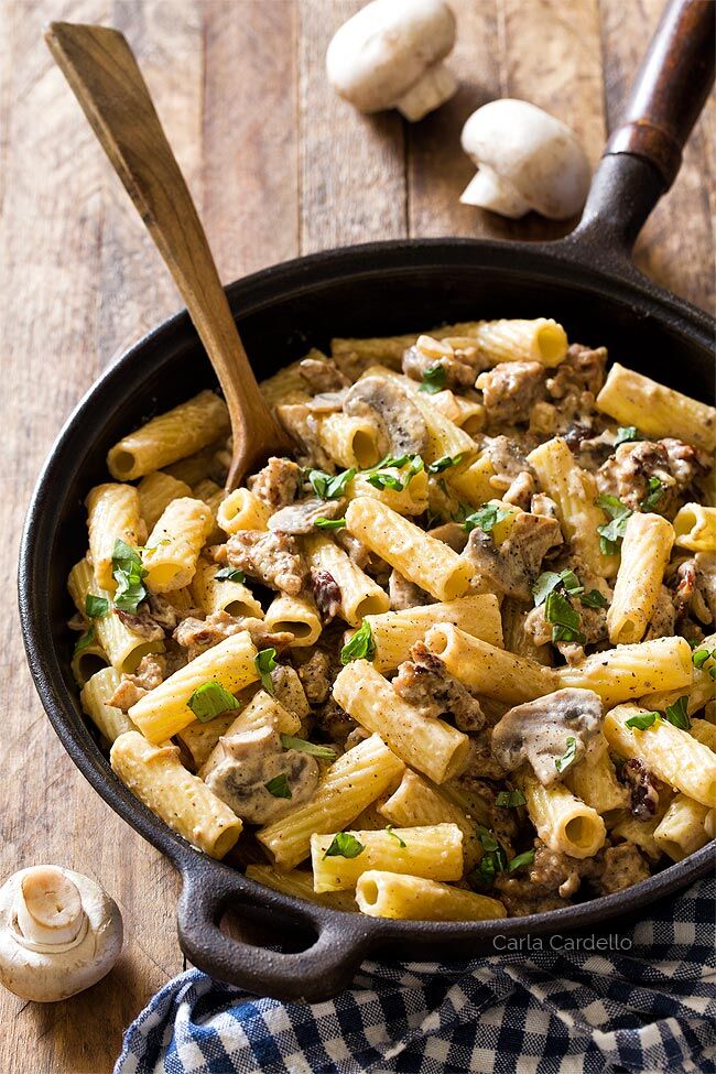 Creamy Sausage Mushroom Pasta