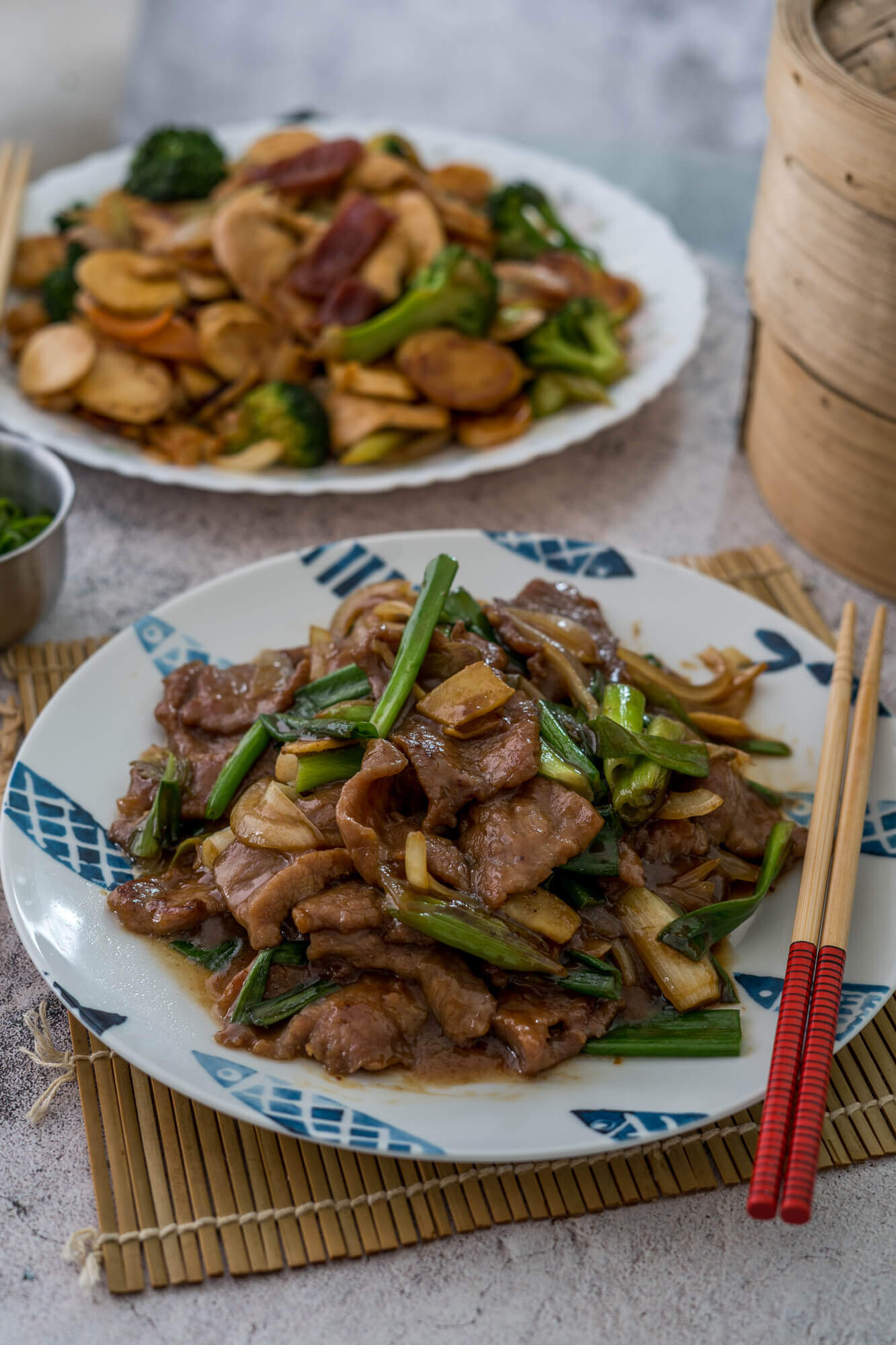 Quick & Tasty Stir-Fried Beef with Ginger and Green Onion